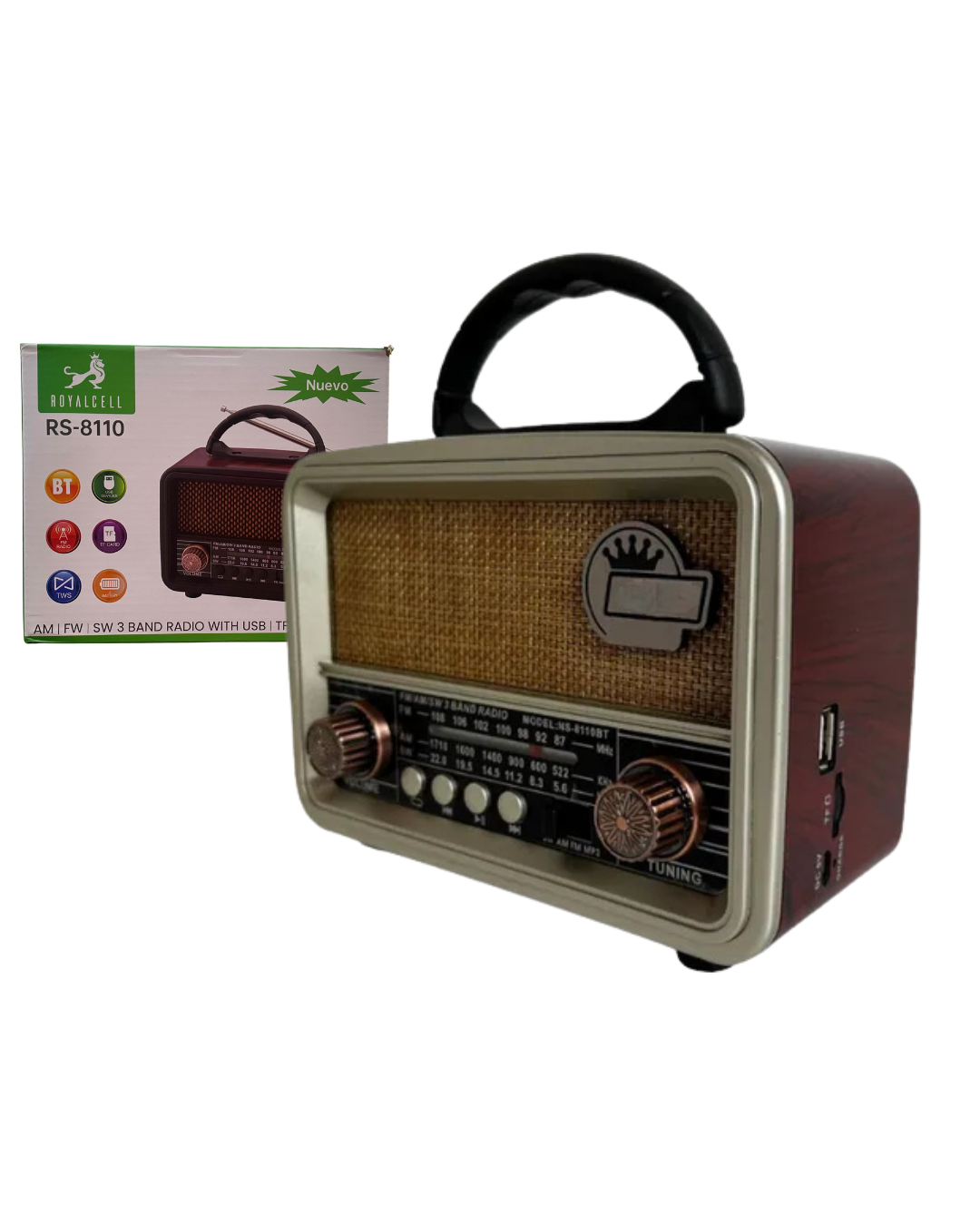 RS8110 RADIO CON USB AM/FW/SW ROYALCELL