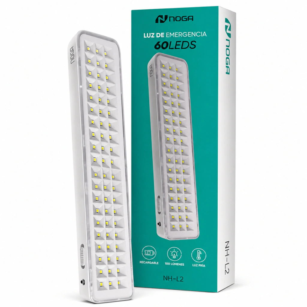 NH-L2 LUZ DE EMERGENCIA RECARGABLE 60 LEDS