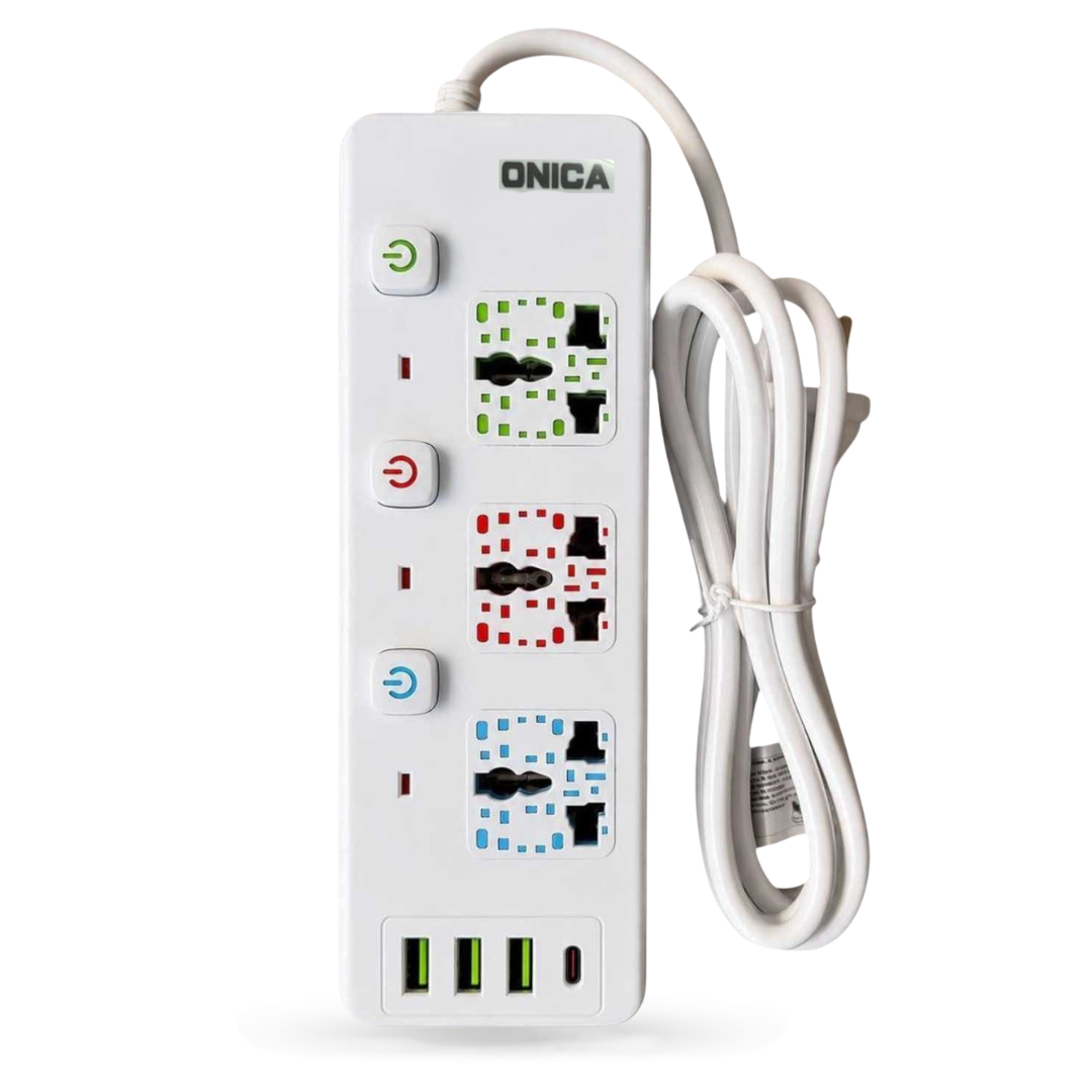 TM-2501 ZAPATILLA ALARGUE 3 ENCHUFES+3 USB+1 C