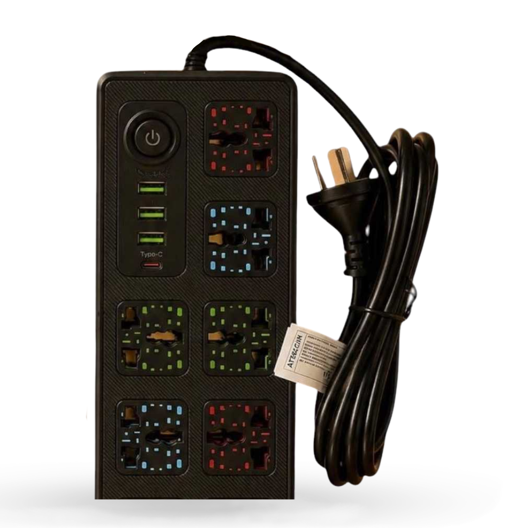 TM-2508 ZAPATILLA ALARGUE 6 ENCHUFES+3 USB+1 C
