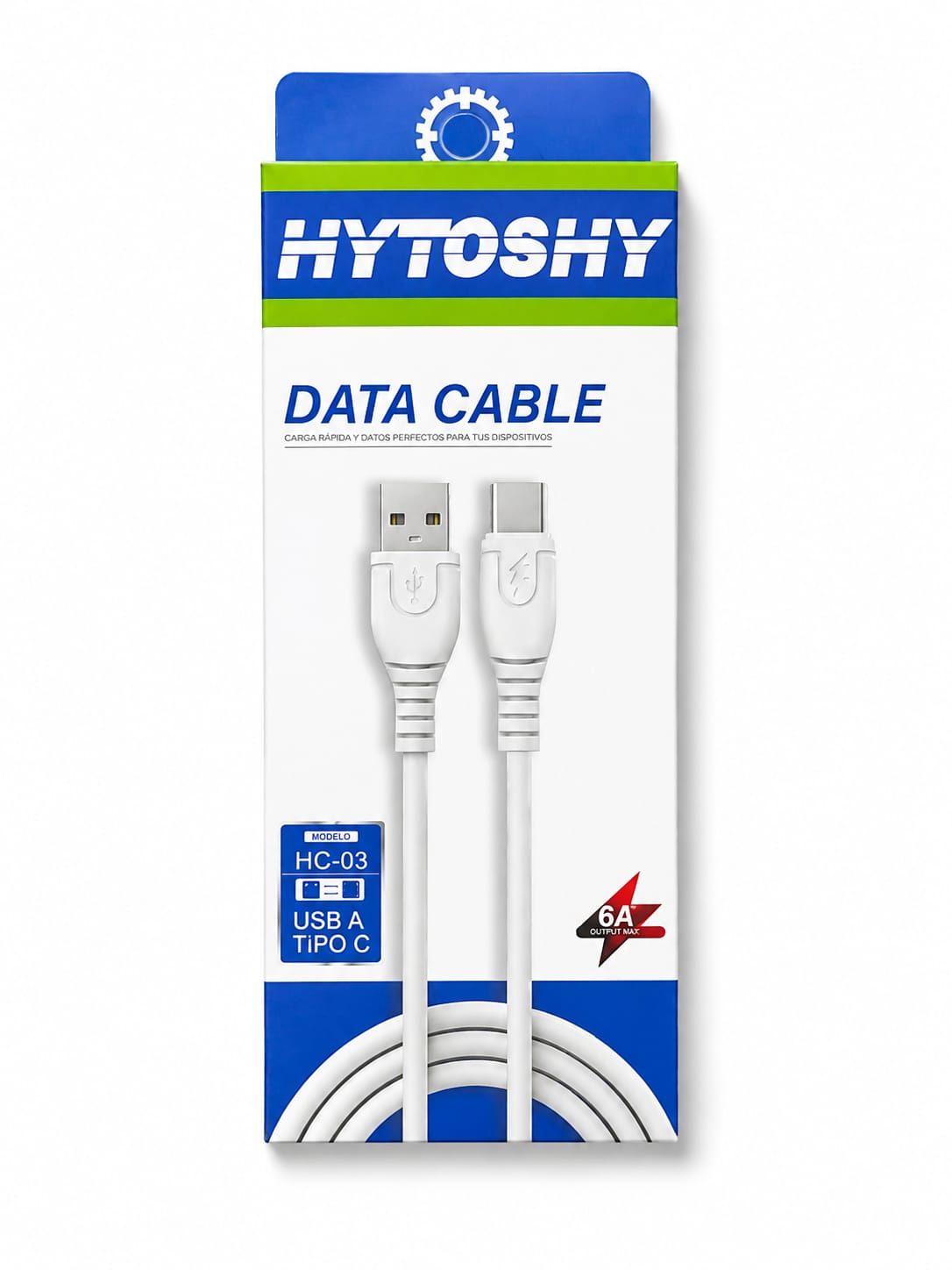 HC-03 CABLE 6A USB A C 1MT HYTOSHY