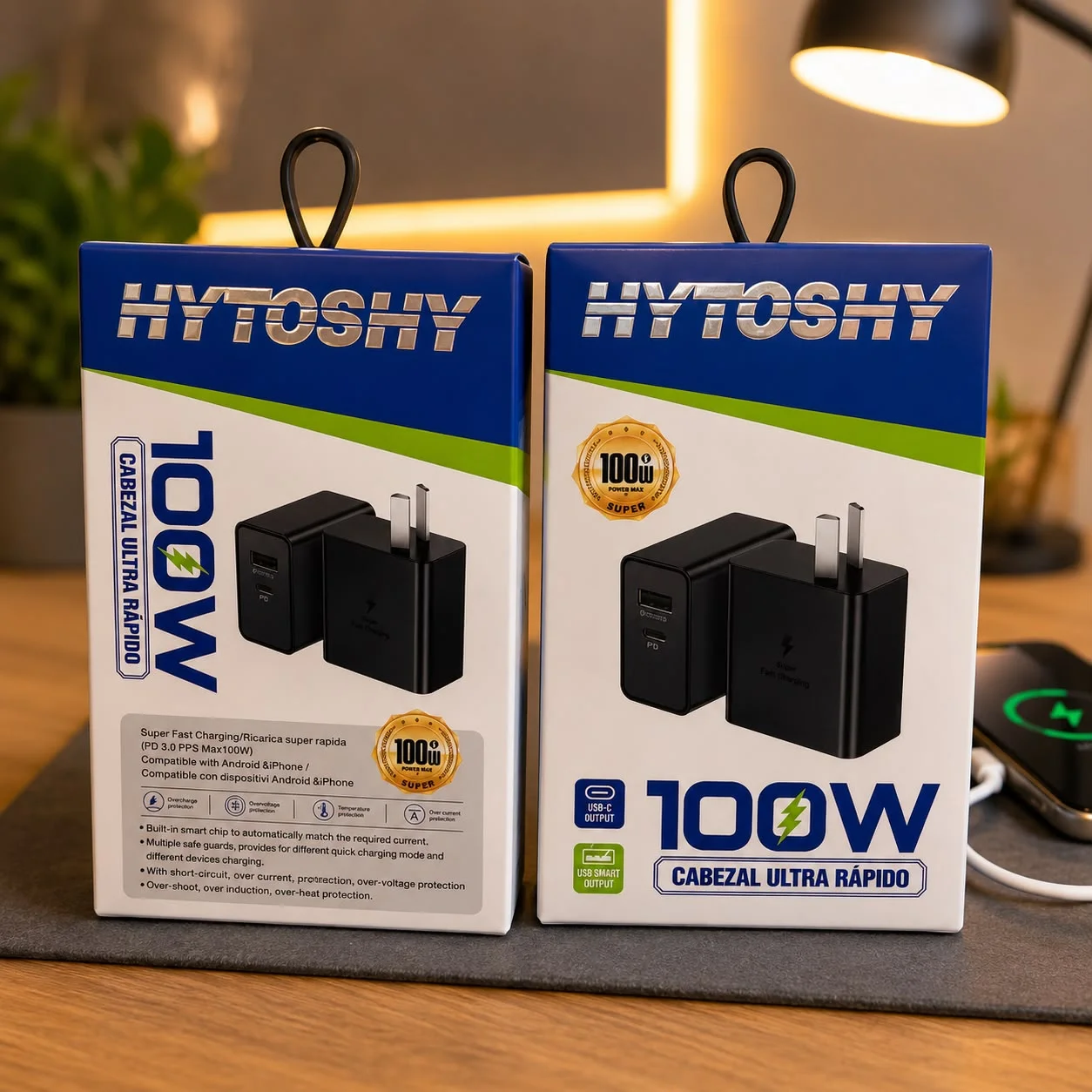 HY-60M CABEZAL ULTRA RAPIDO 100W USB+C HYTOSHY