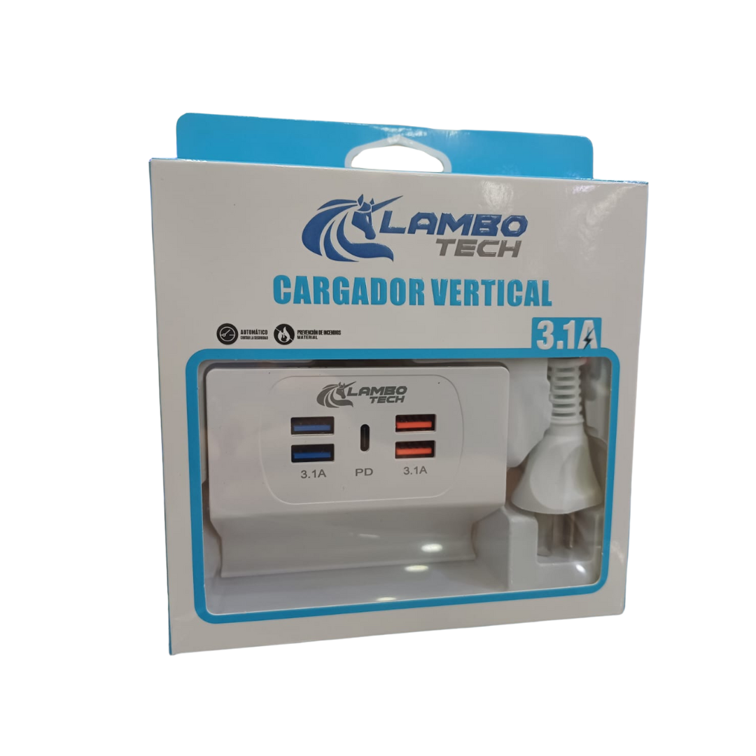 LT-25AL23 CARGADOR VERTICAL 3.1A 4USB+1USB-C