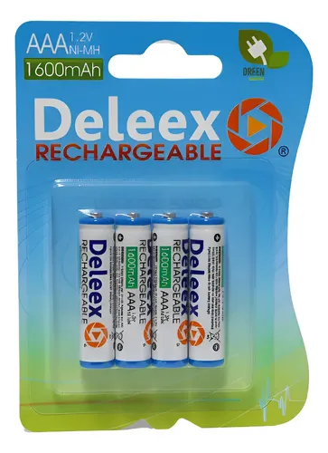 PILAS RECARGABLES DELEEX AAA 1600MAH X4PCS