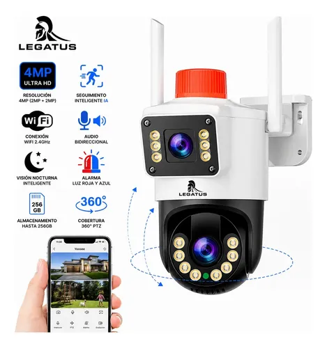 JT-9689UAL CAMARA DE SEGURIDAD DOBLE LENTE WIFI