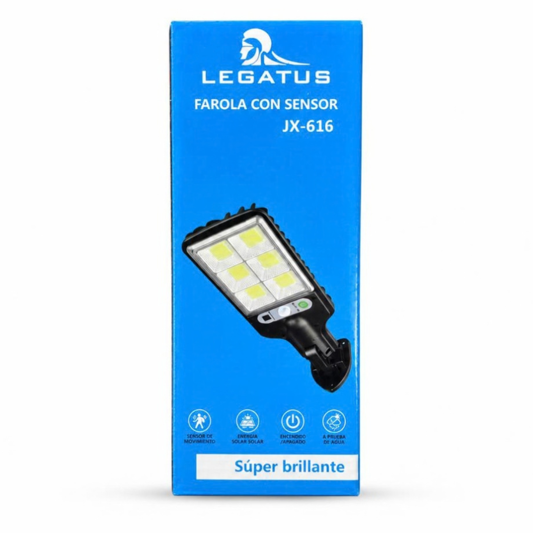 JX-616 FAROLA LUZ EXTERIOR SOLAR C/SENSOR
