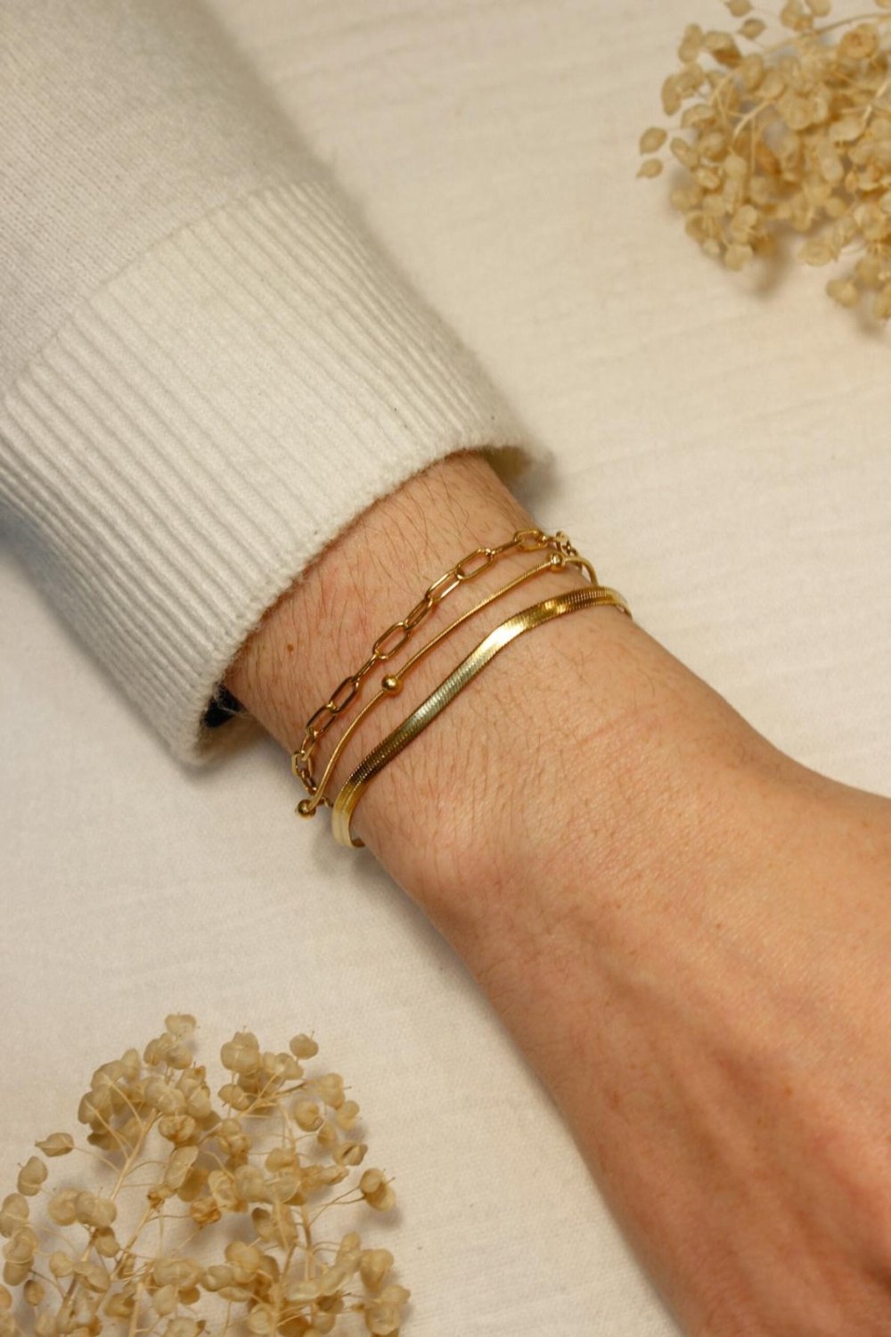 Pulsera Acero Dorado Pulido SK172-EOR
