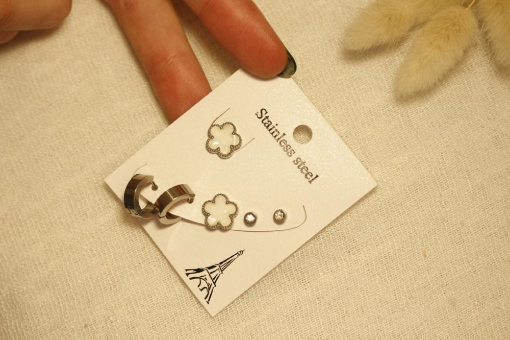 Set x3 Acero Plateado SK668-HAC