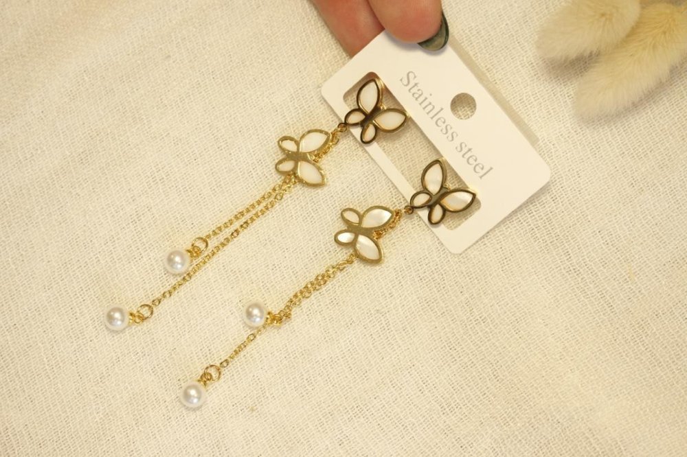 Aros Colgantes De Acero Dorado SK669-EOR