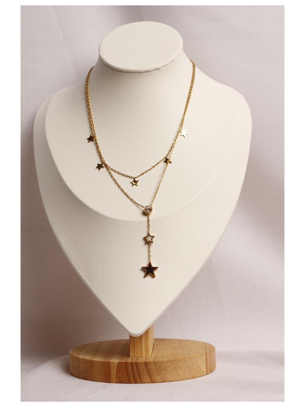 Collar Acero Dorado SK324-BOR