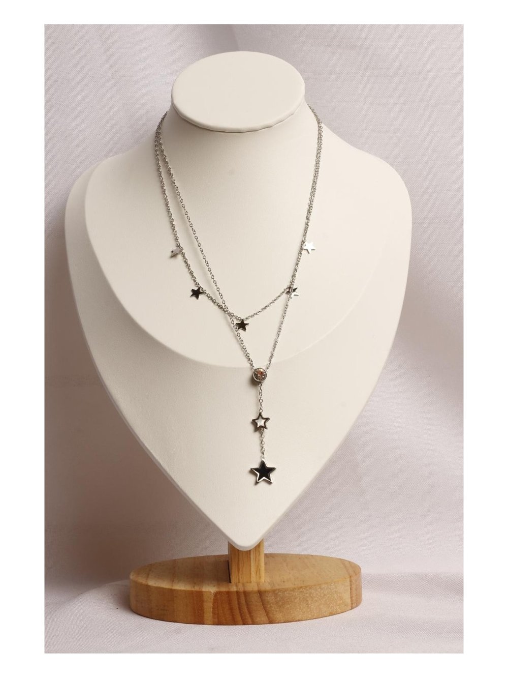 Collar Acero Plateado SK325-BAC