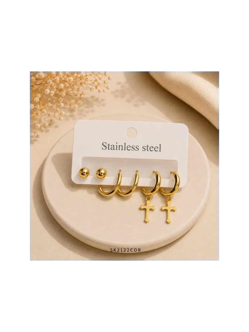 Set Aros CAC Dorado x3 SK2122-COR