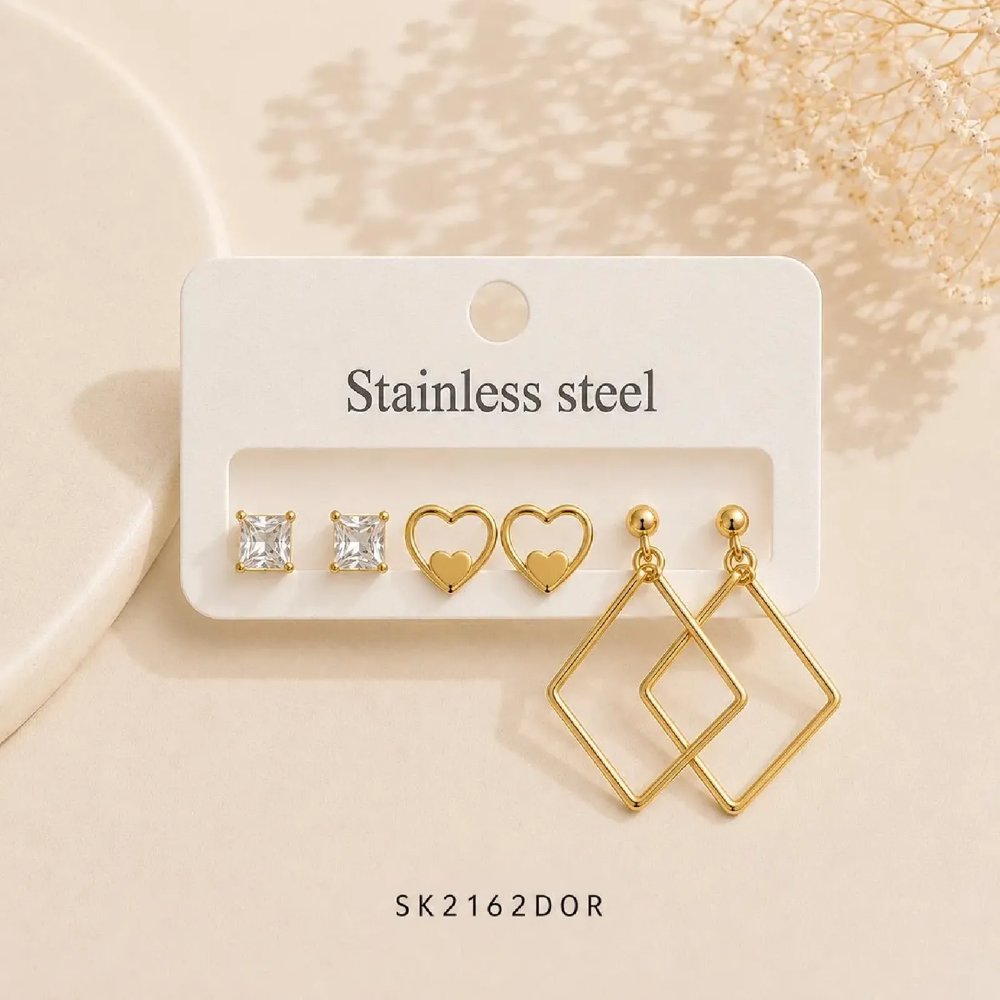 Set Aros PICO Dorado x3 SK2162-DOR