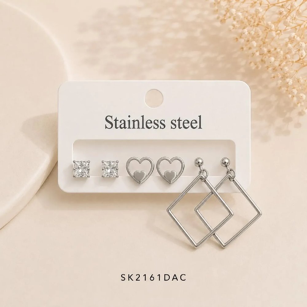 Set Aros PICO Plateado x3 SK2161-DAC