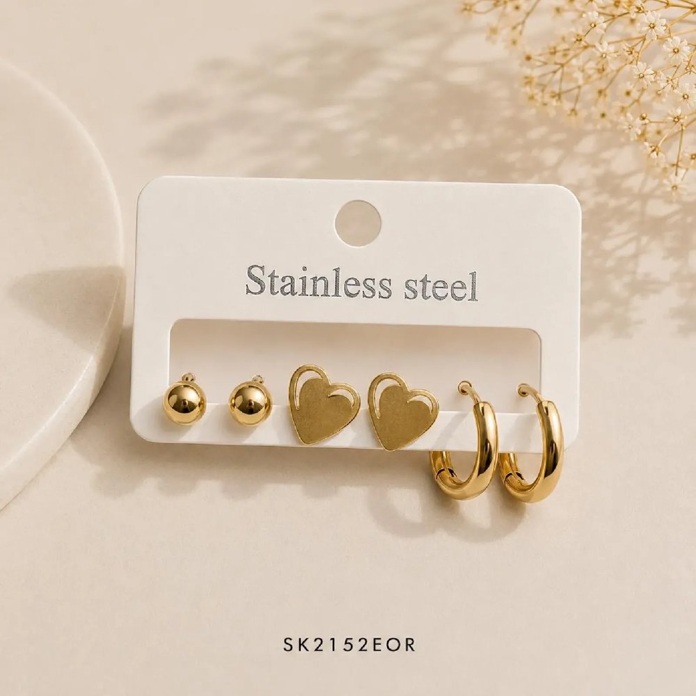 Set Aros RECO Dorado x3 SK2152-EOR