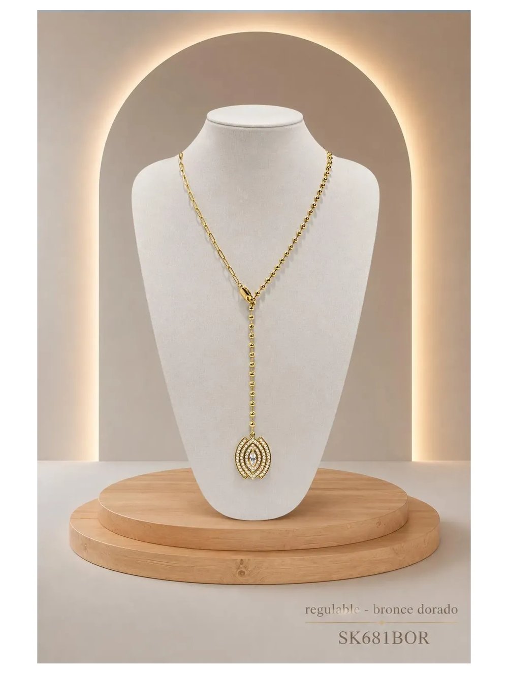 Collar Bronce Dorado SK681-BOR-56CM