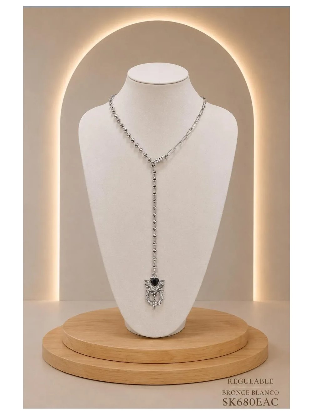 Collar Bronce Plateado SK680-EAC-56CM