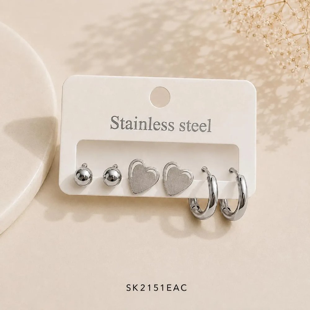 Set Aros RECO Plateado x3 SK2151-EAC