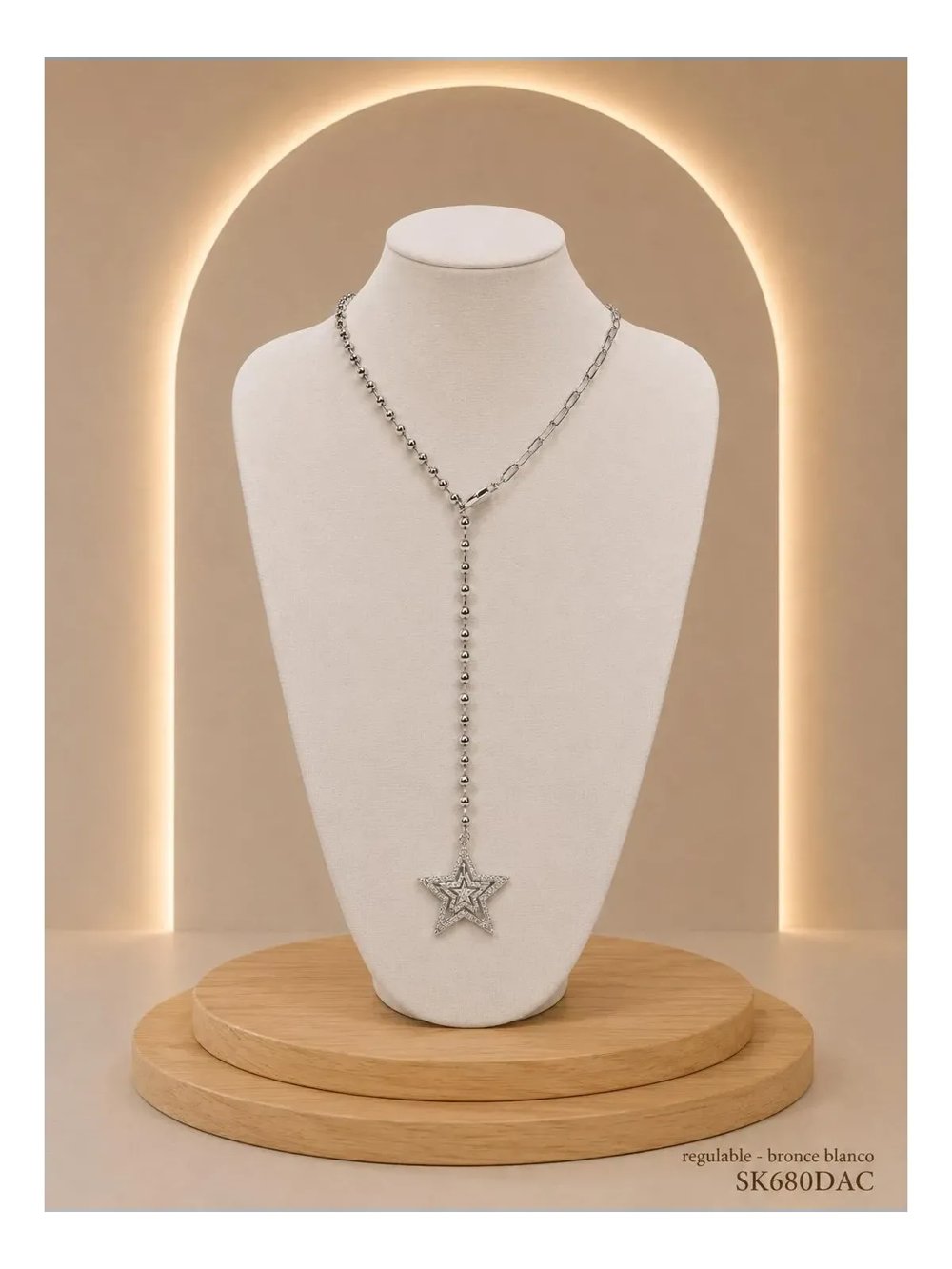 Collar Corbatero Bronce Plateado...