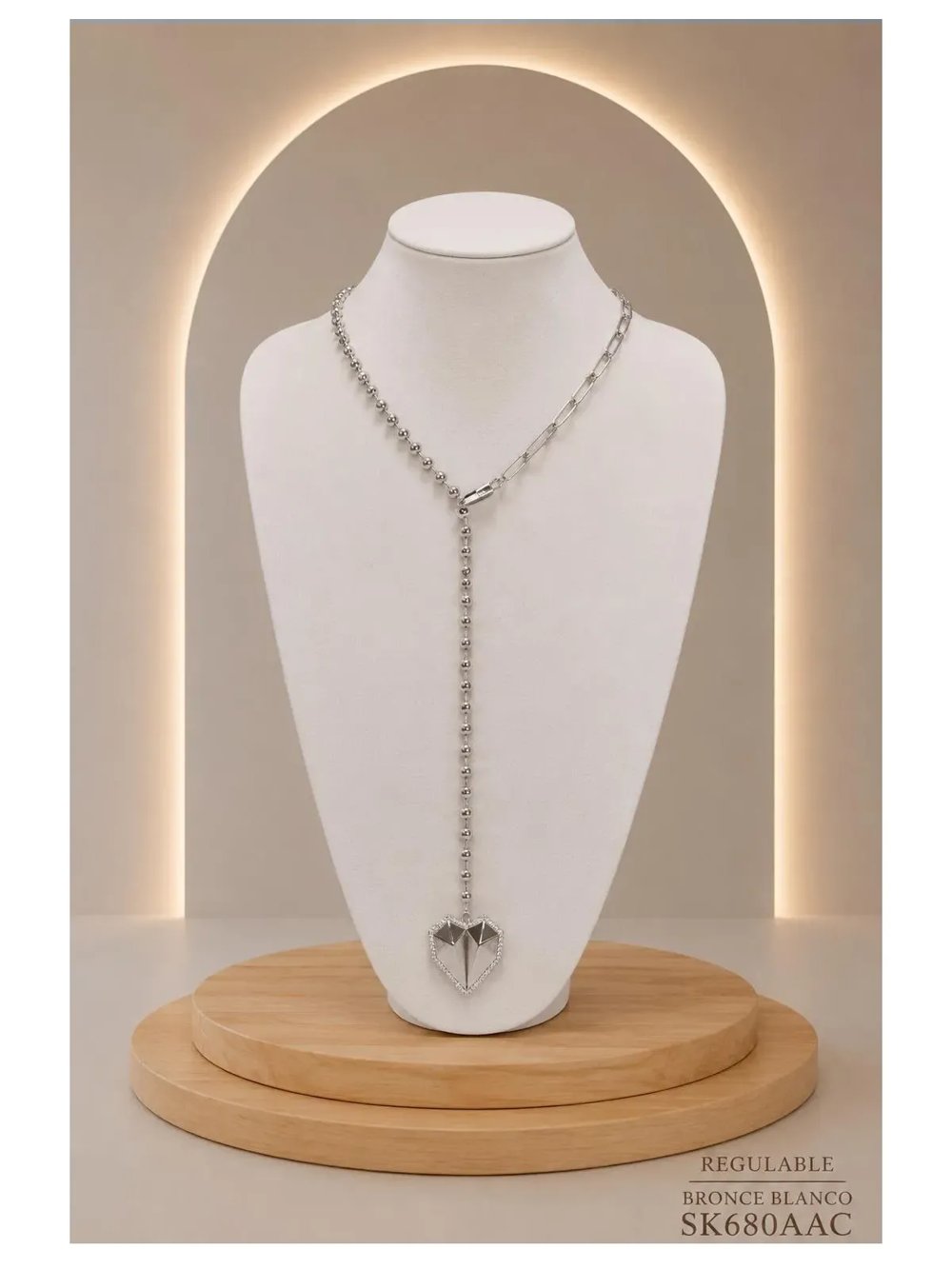 Collar Corbatero Bronce Plateado...