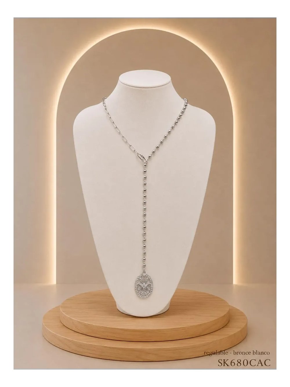 Collar Corbatero Bronce Plateado...