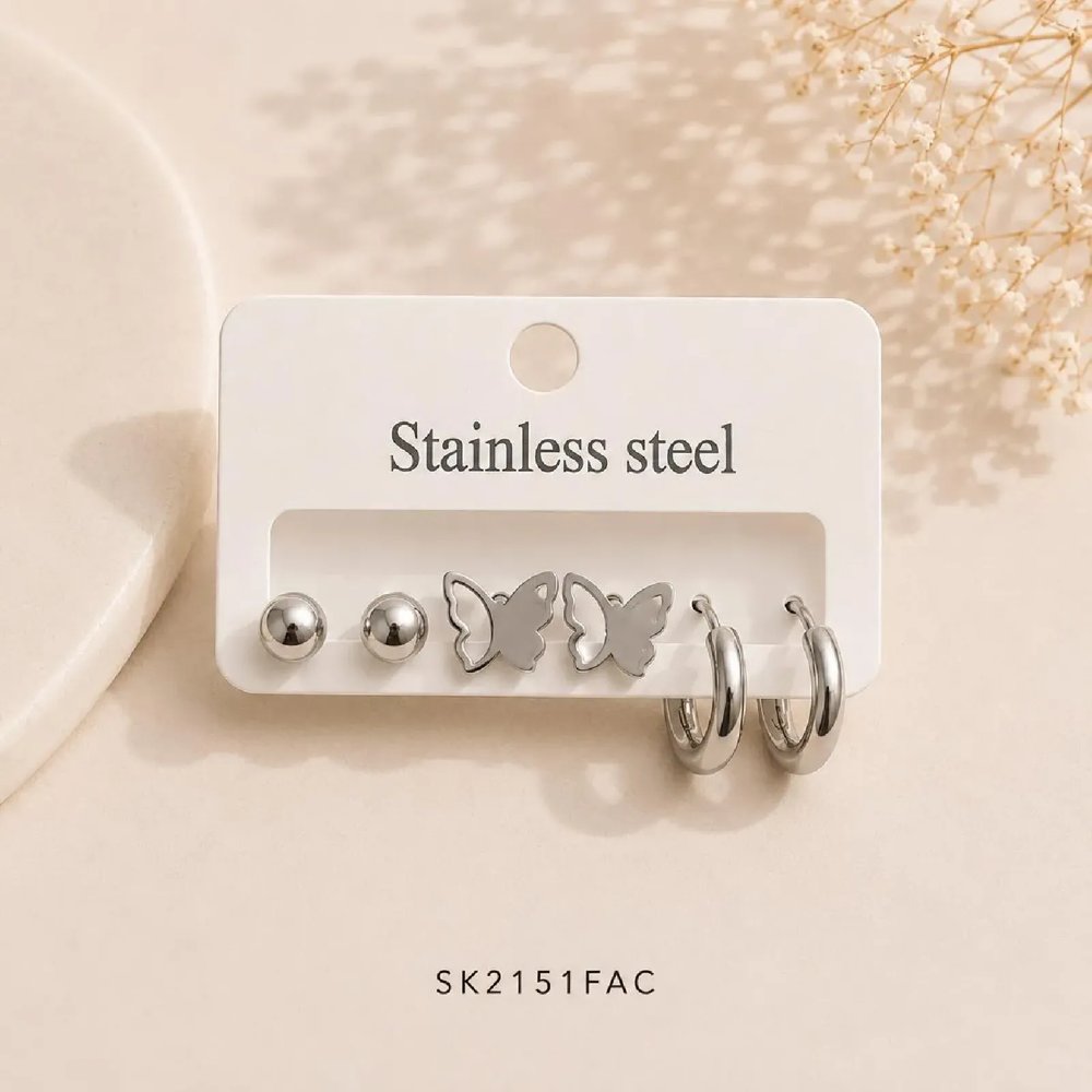 Set Aros REMA Plateado x3 SK2151-FAC