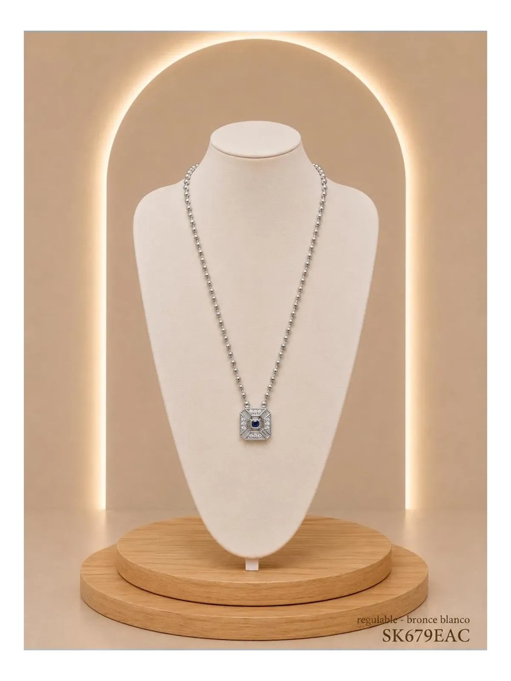 Collar Bronce Plateado SK679-EAC-46+5CM