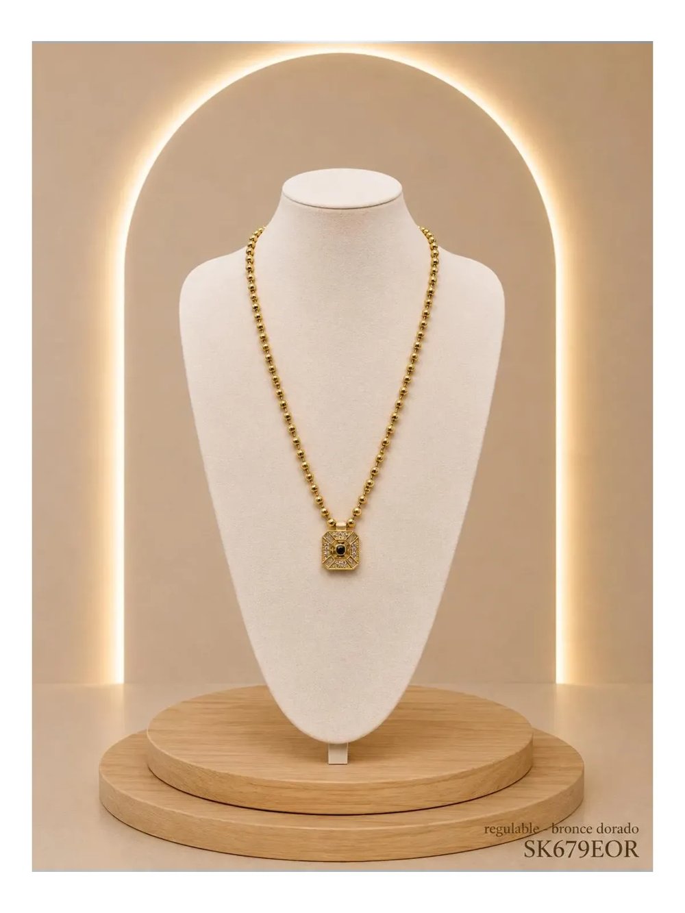 Collar Bronce Dorado SK679-EOR-46+5CM