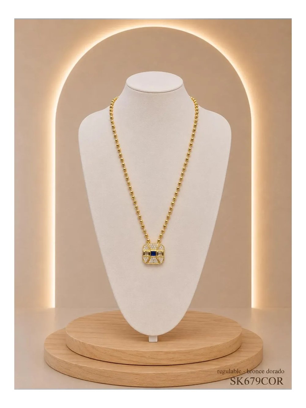 Collar Bronce Dorado SK679-COR-46.6+5CM