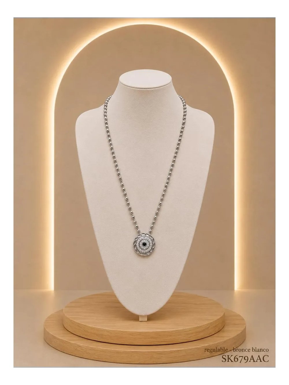 Collar Bronce Plateado SK679-AAC-46.5+5CM
