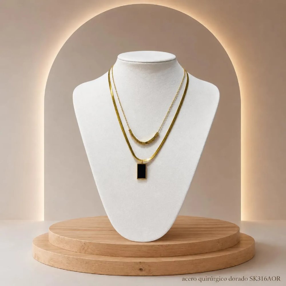 Collar Acero Dorado SK316-AOR