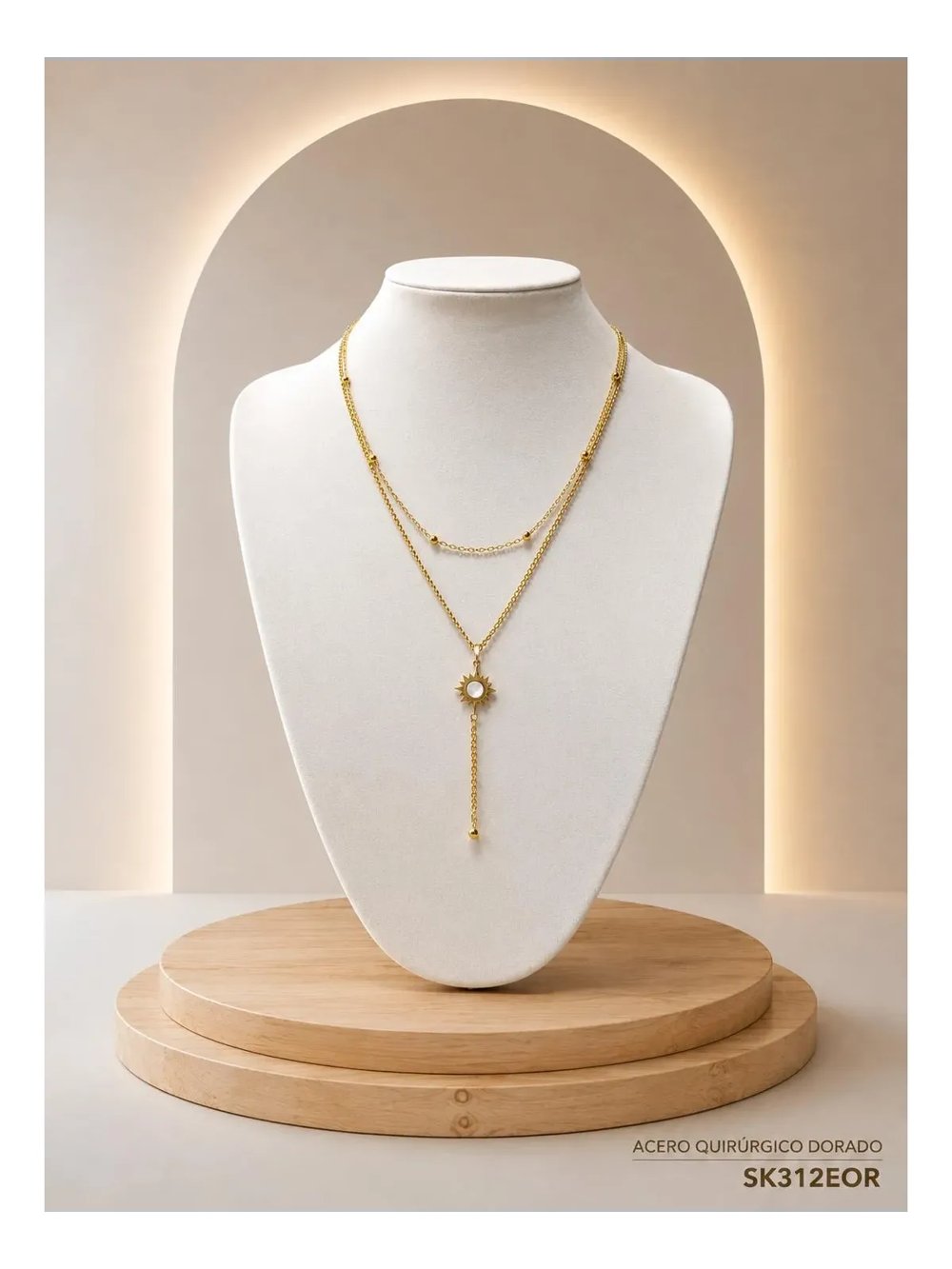 Collar Acero Dorado SK312-EOR-B