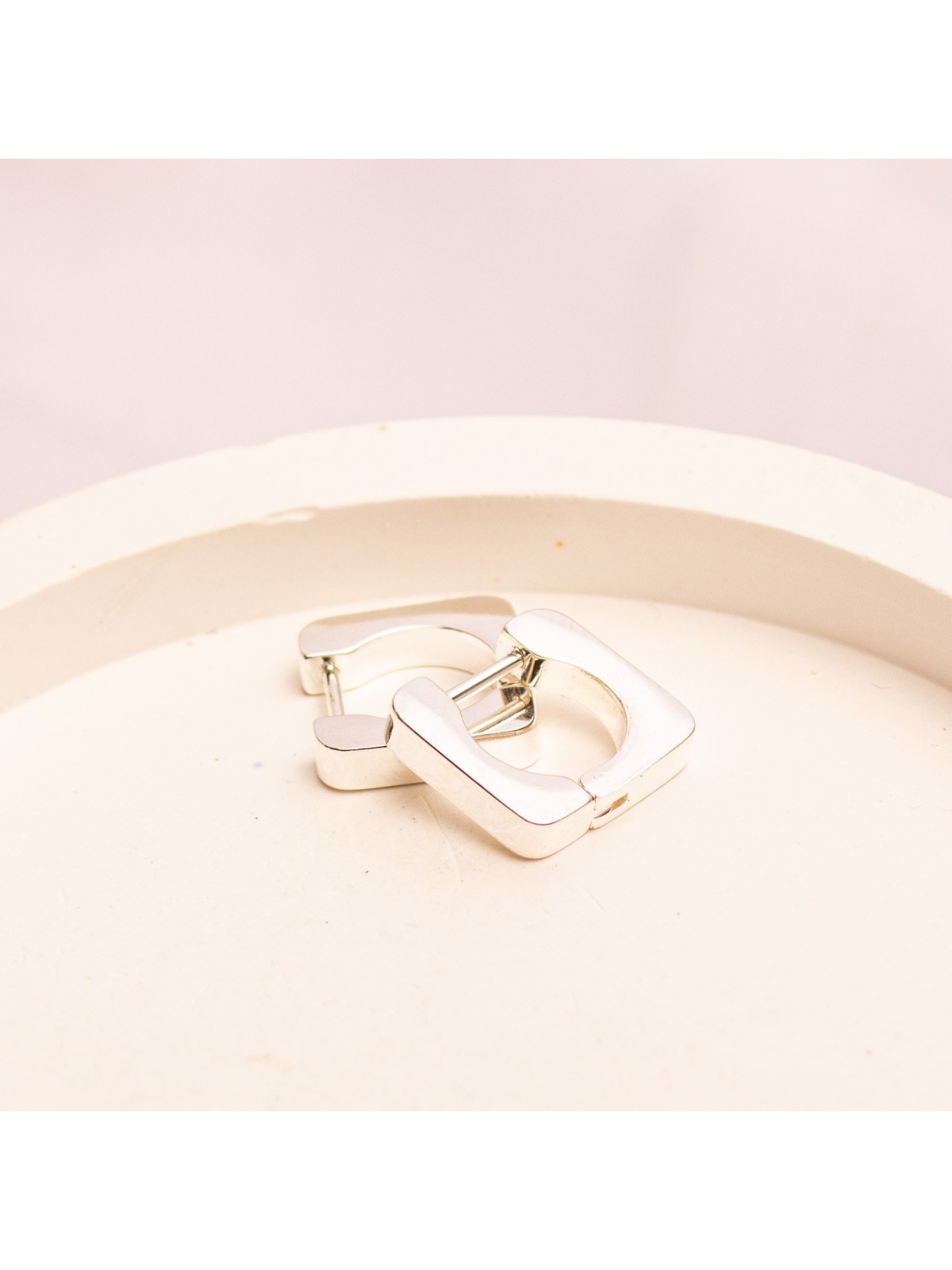 Aros Argolla De Acero Blanco SK372-PL