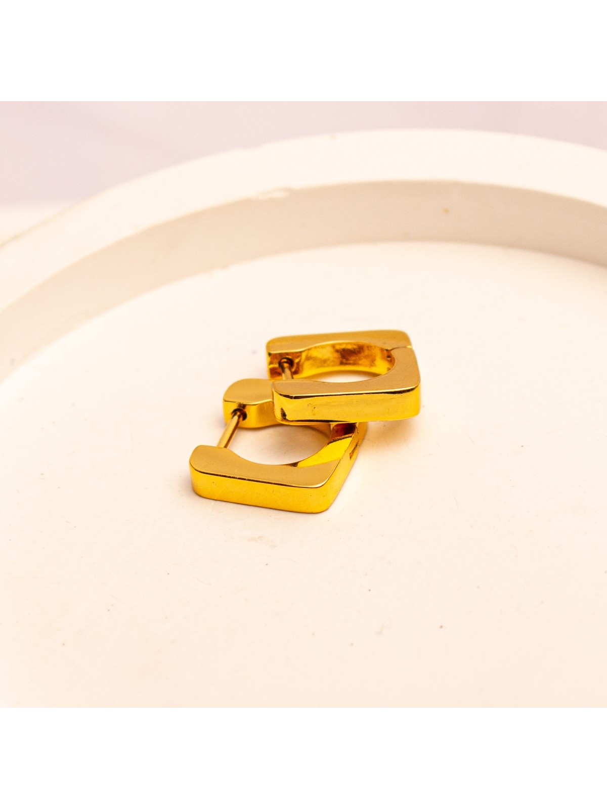 Aros Argolla De Acero Dorado SK372-OR