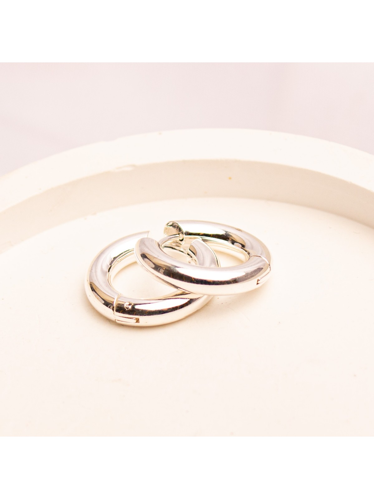 Aros Argolla De Acero Blanco SK9379-PL