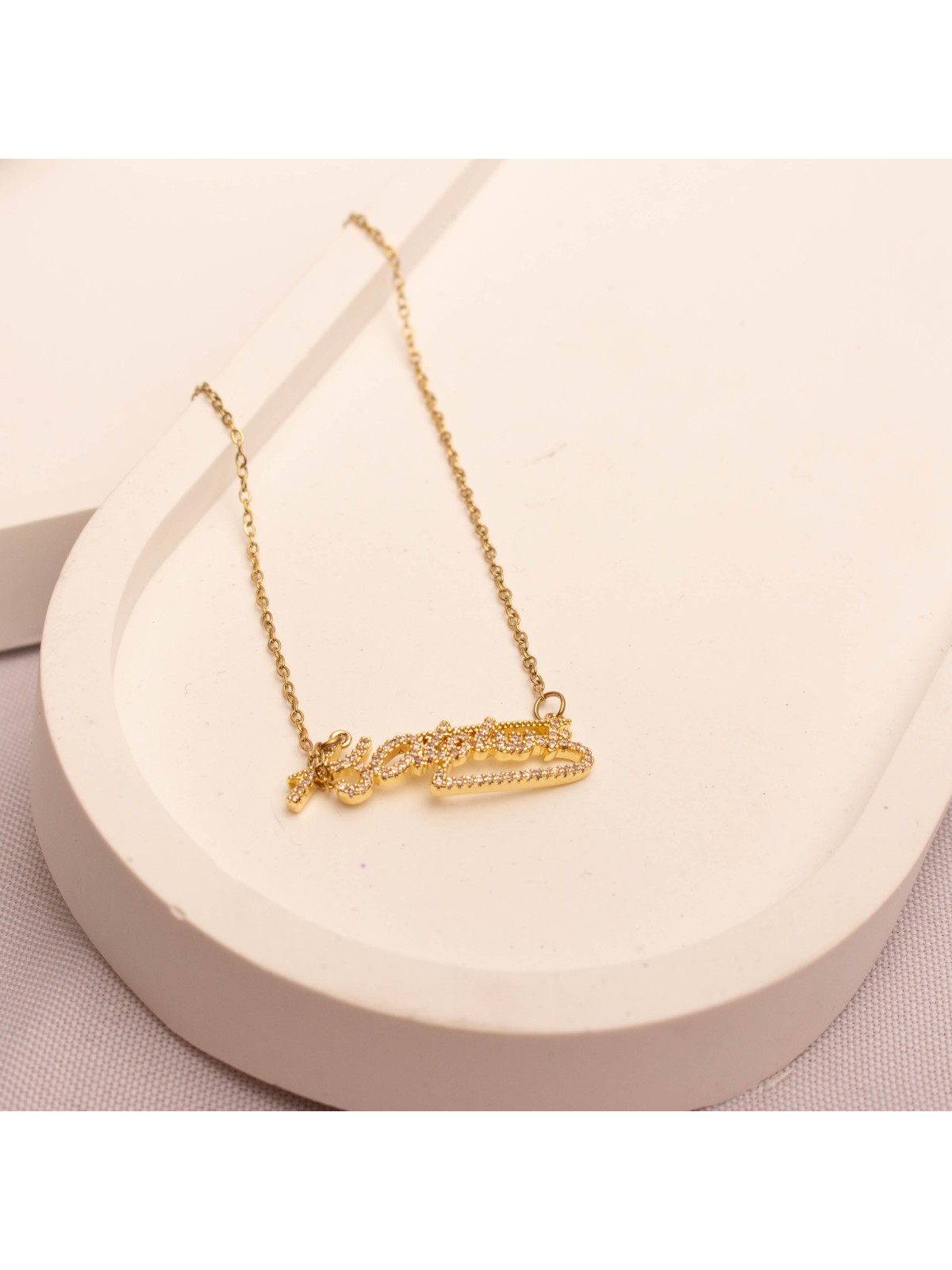 Collar Acero Dorado SK1277-OR
