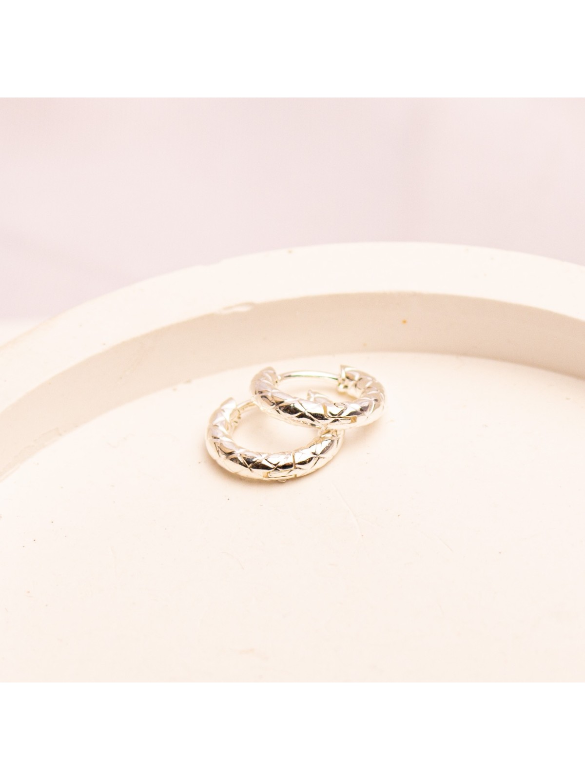 Aros Argolla De Acero Blanco SK339-PL
