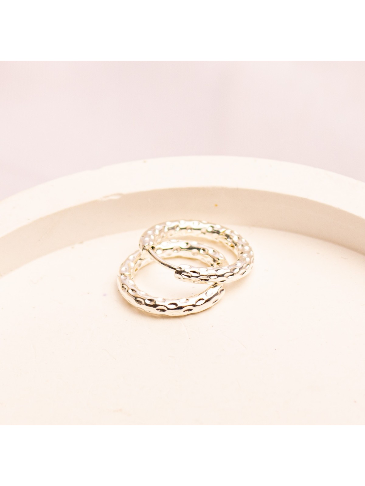 Aros Argolla De Acero Blanco SK332-PL