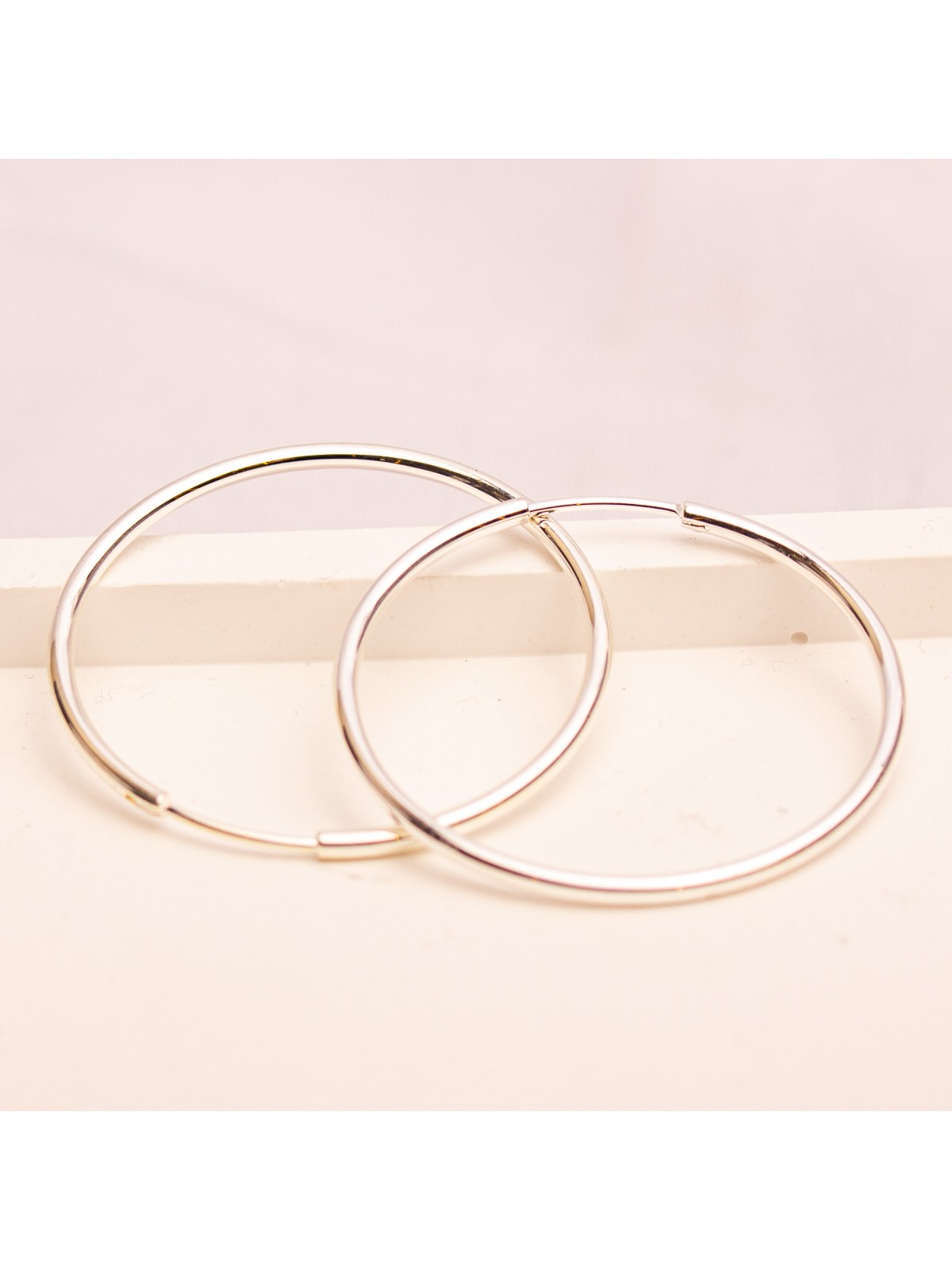 Aros Argolla De Acero Blanco SK445-PL