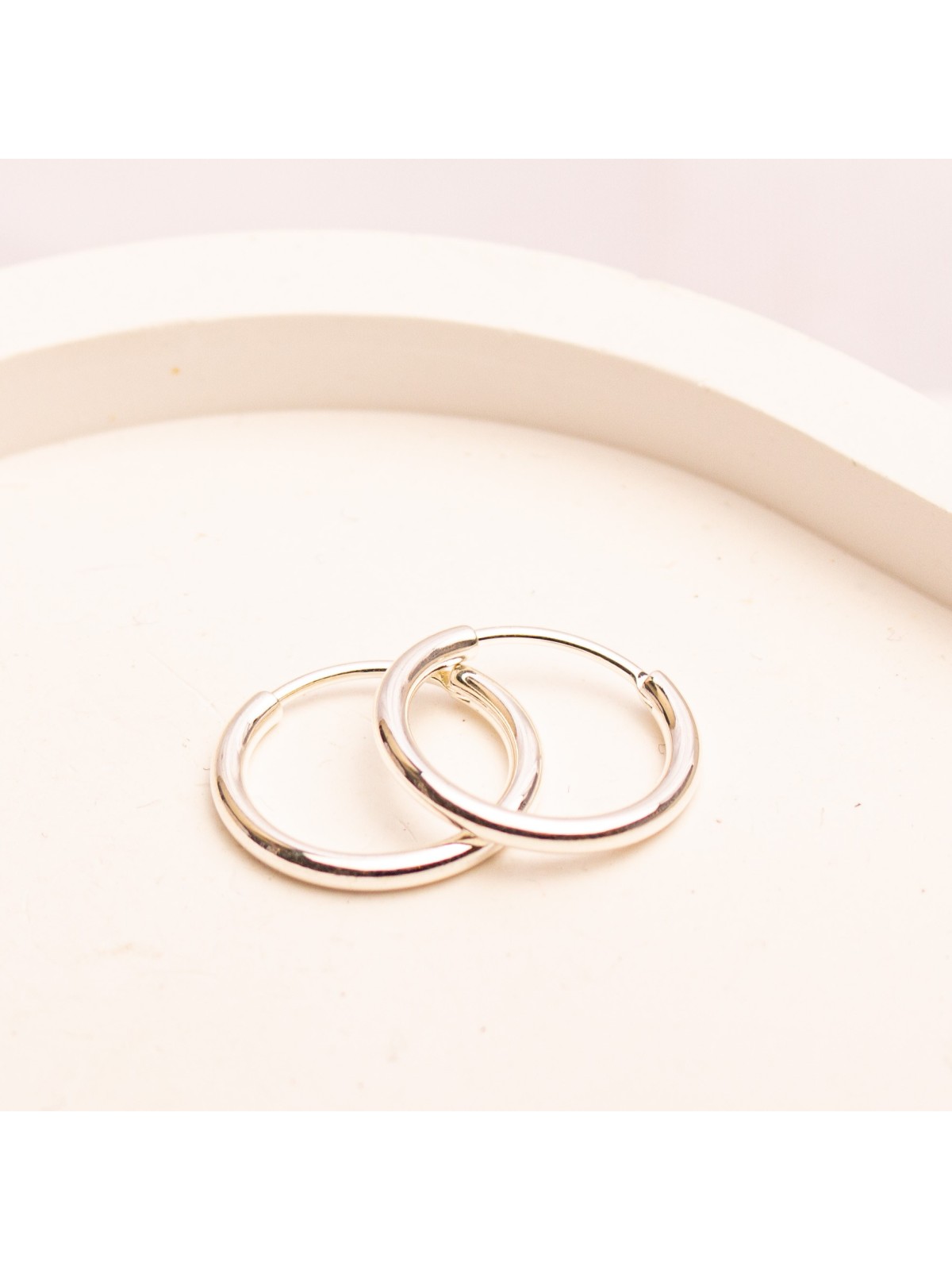 Aros Argolla De Acero Blanco SK439-PL