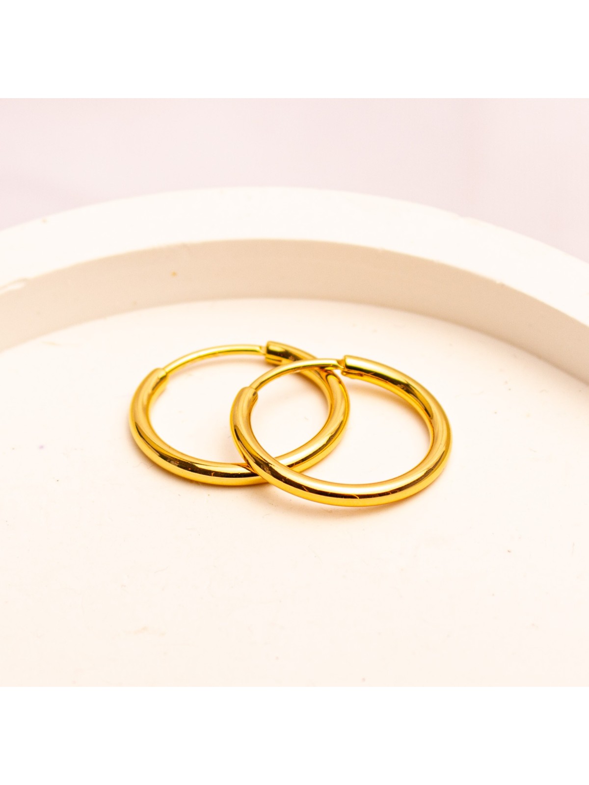 Aros Argolla De Acero Dorado SK429-OR
