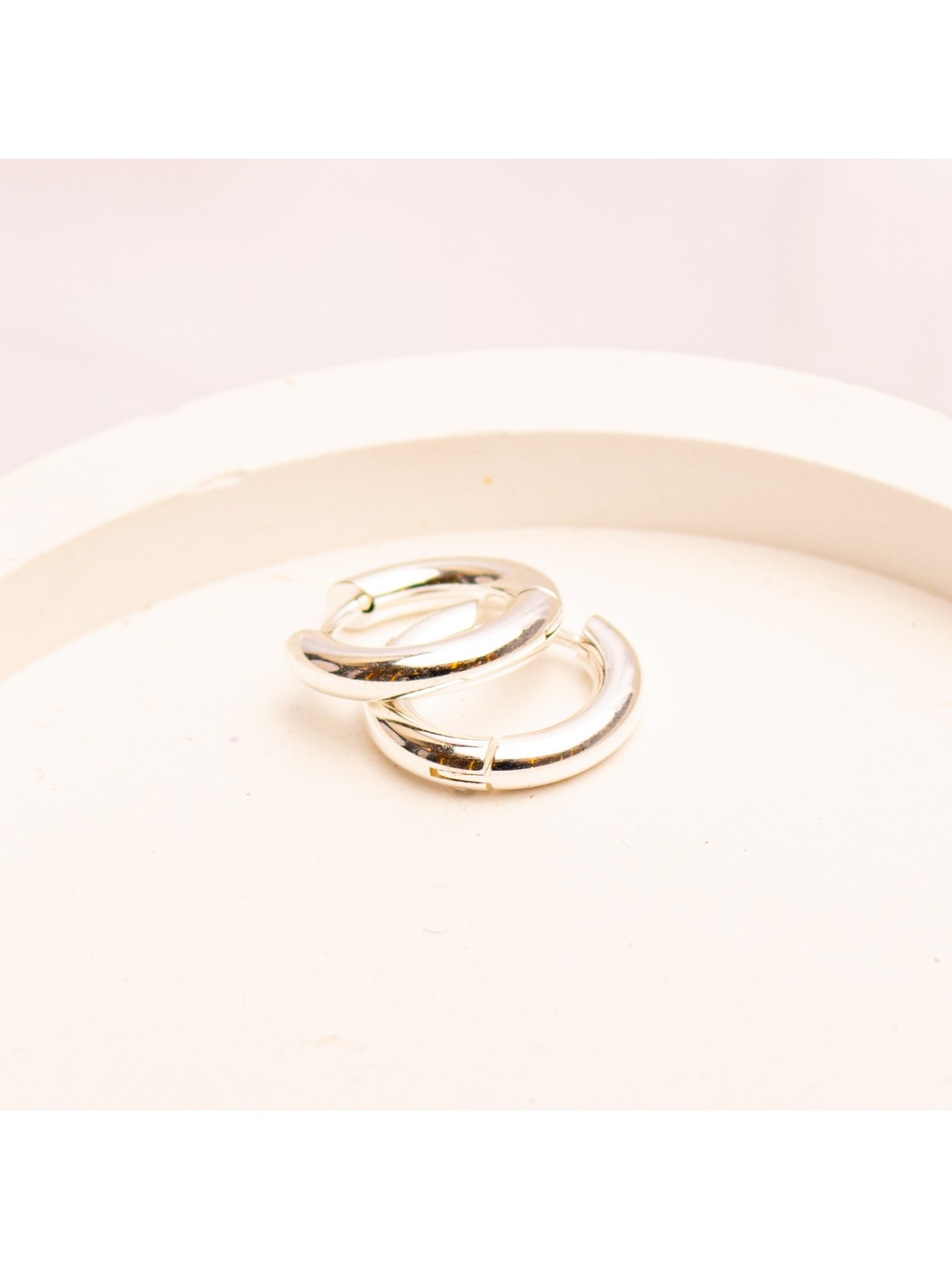 Aros Argolla De Acero Blanco SK369-PL