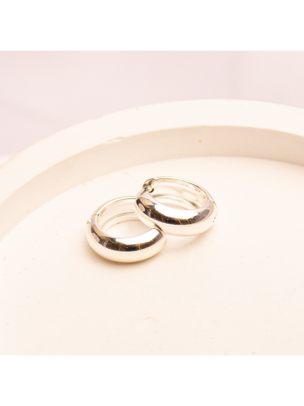 Aros Argolla De Acero Blanco SK364-PL