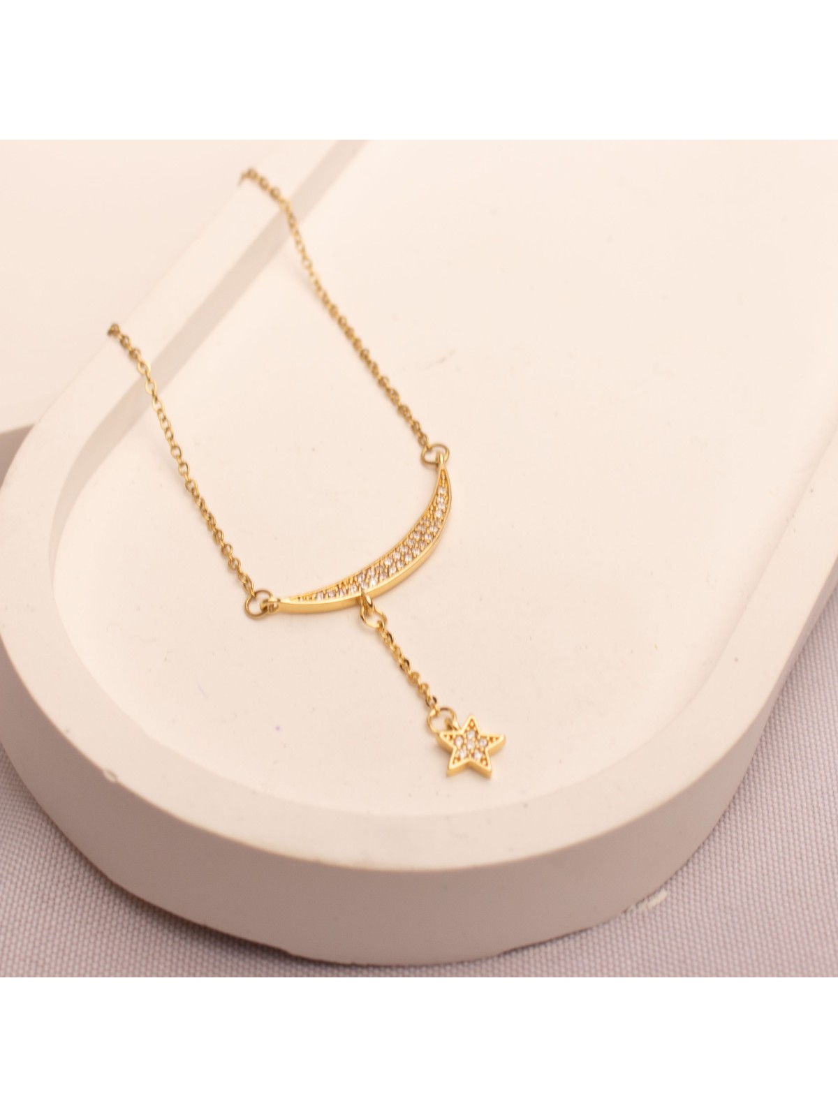 Collar Acero Dorado SK12712-OR