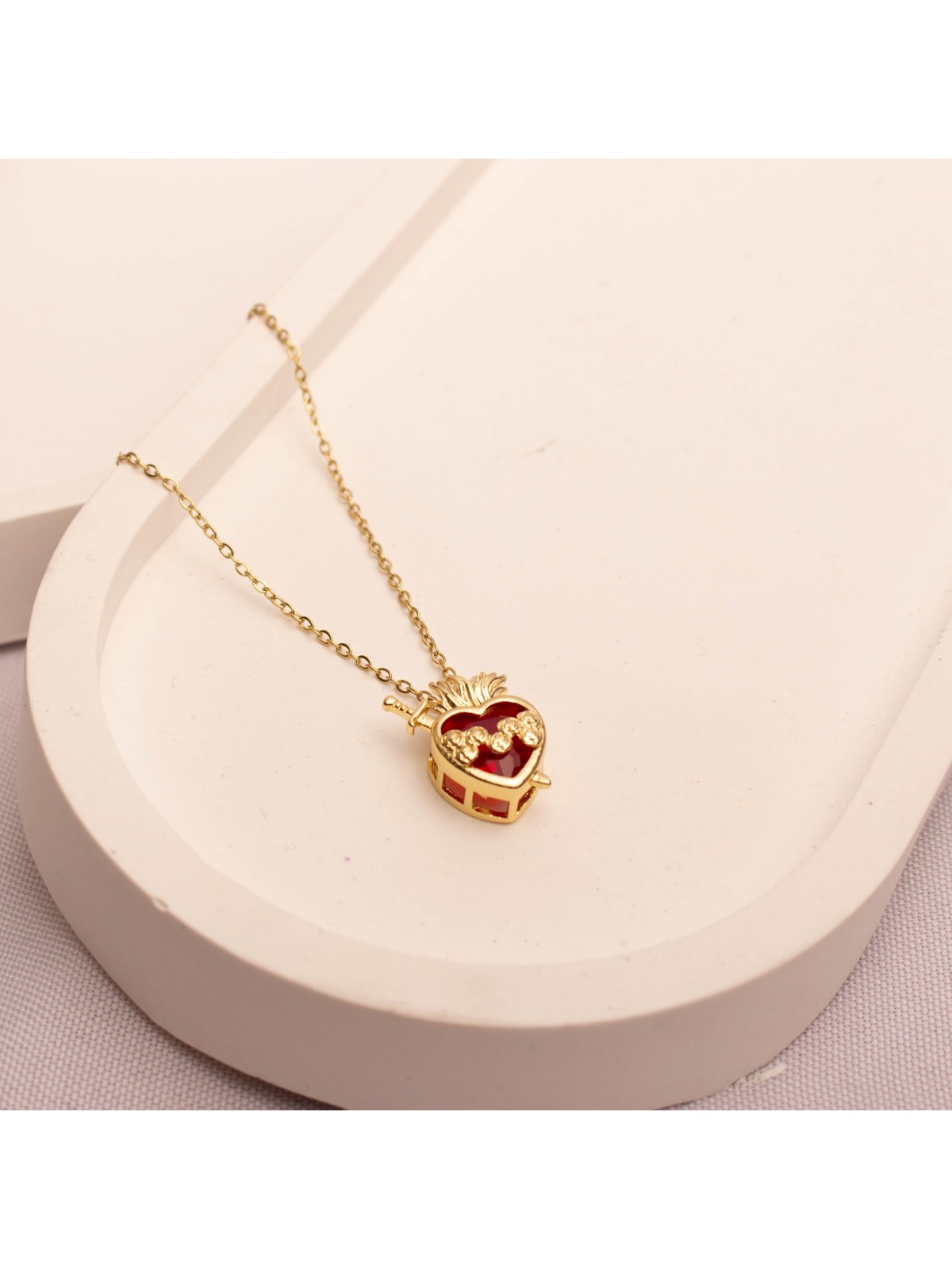 Collar Acero Dorado SK12215-OR