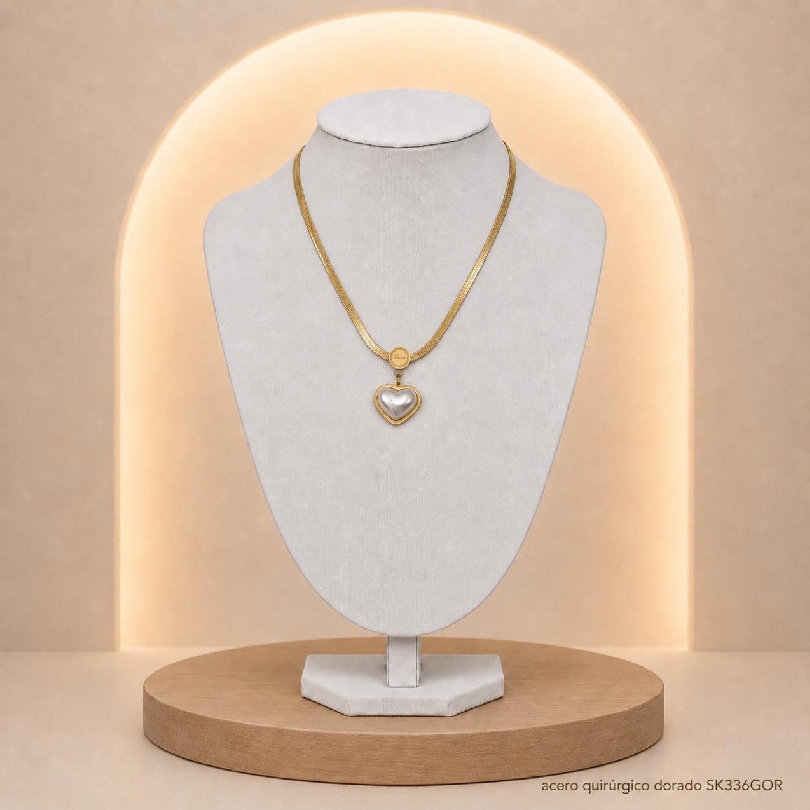 Collar Acero Dorado SK336-GOR
