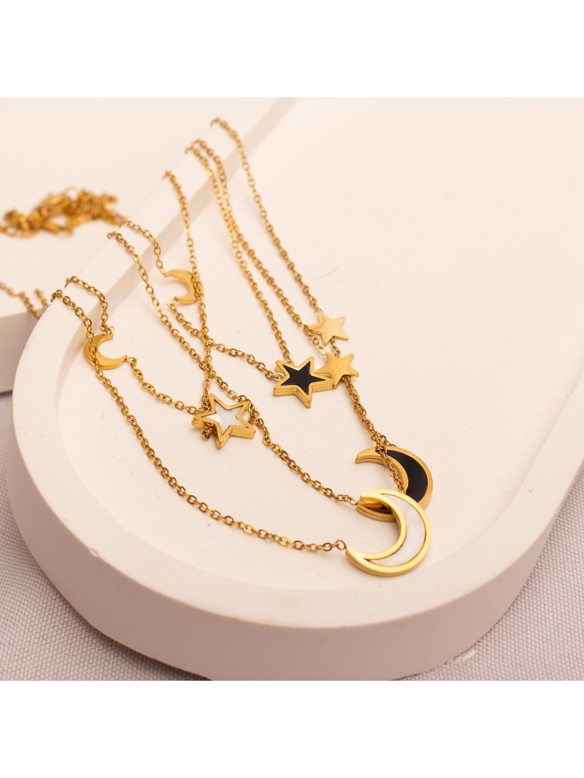 Collar Acero Dorado SK312-AOR