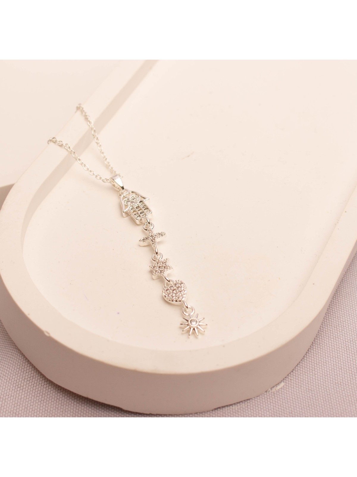 Collar Acero Blanco SK1275-PL