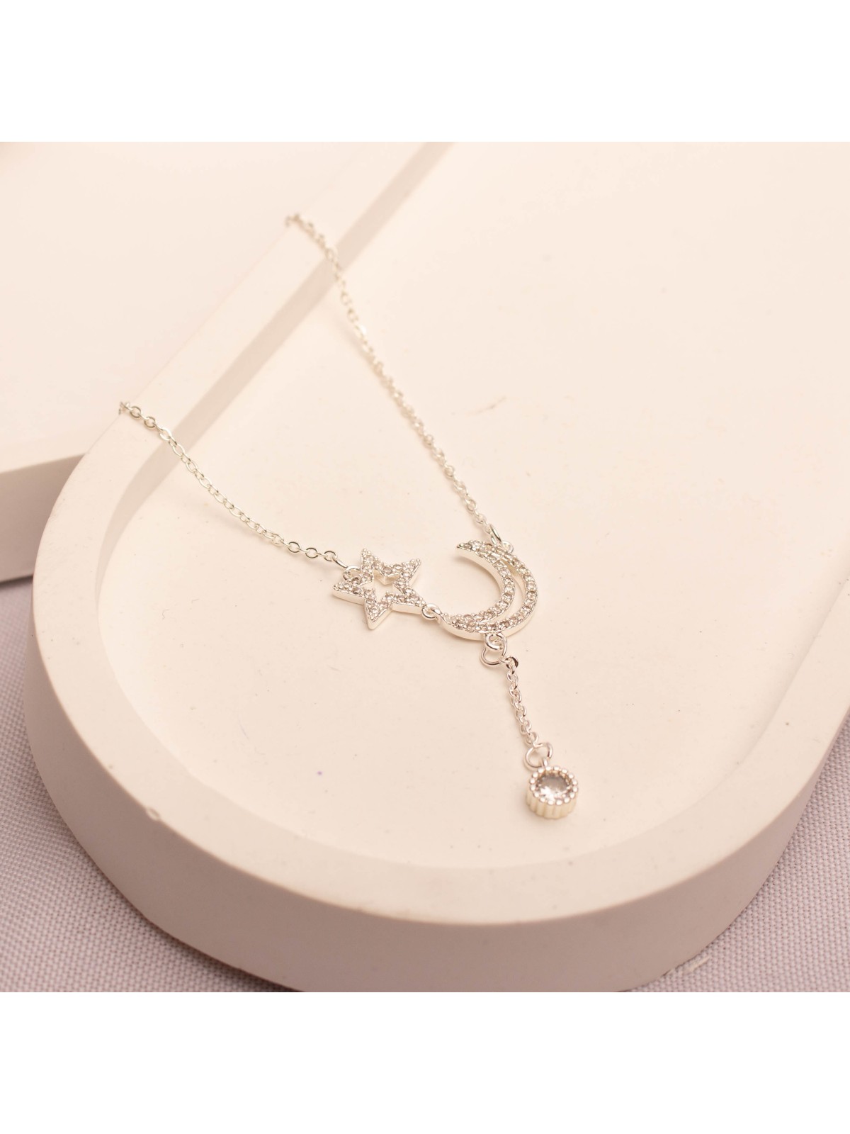Collar Acero Blanco SK1279-PL