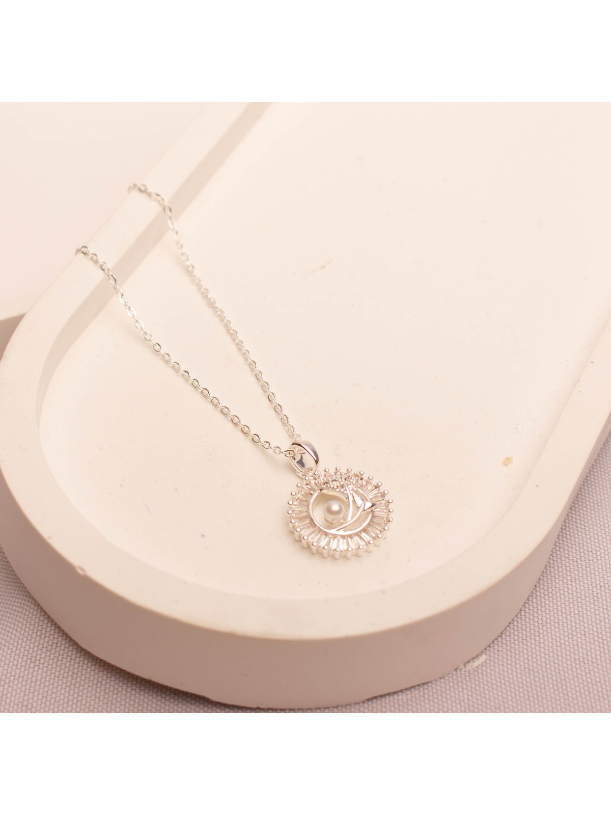 Collar Acero Blanco SK1237-PL